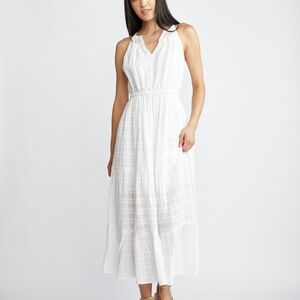 Self Contrast Malibu Maxi Dress White